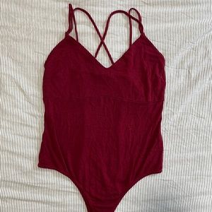 Women’s spaghetti cross strap bodysuit